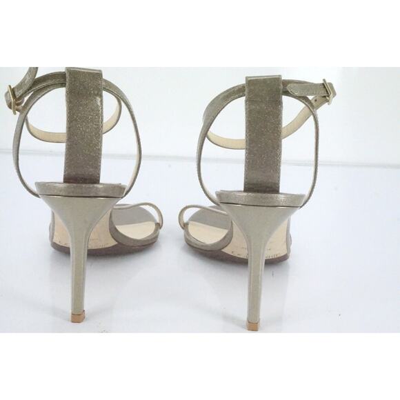 Jimmy Choo Minny Beige Glitter Patent Ankle Strappy Sandals minimalist - Picture 7 of 12